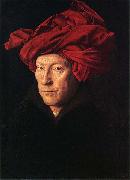 Jan Van Eyck Self-portrait oil